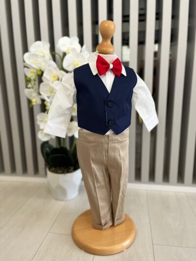 Tenue de baptême bleu pour bébé garçon – Image 3