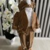 Tenue de baptême marron pour bébé garçon