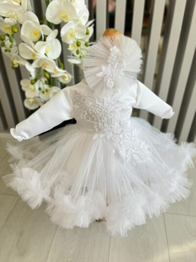 Robe de cérémonie pour bébé fille blanc - Image 2