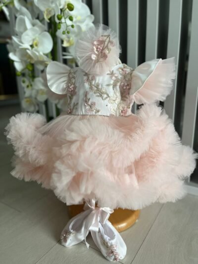 Robe de Fête Bébé Rose Romance – Image 3