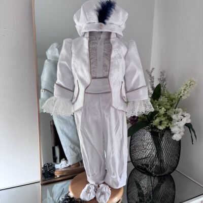 Costume Vintage Blanc pour Bébé