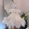Robe Princesse Bébé Blanche et Florale